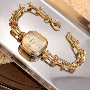 Luxury Gold Link Bracelet Watch